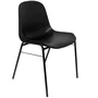 NOWY STYL Silla Beta de PVC Negro sin brazos